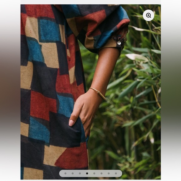 Umber & Ochre Devi Peasant Dress in Blocks NWOT - Picture 14 of 14